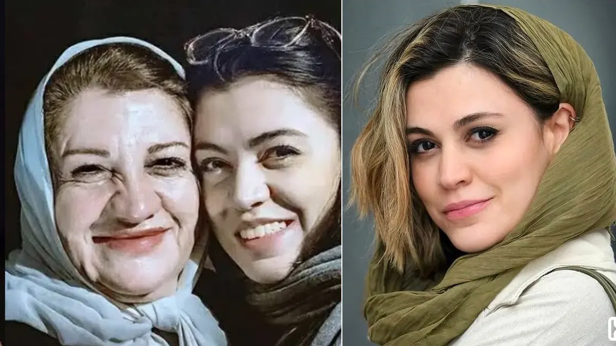 شیدا خلیق در کنار همسرش در مهمانی