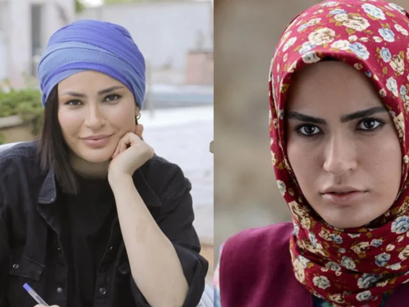 شیوا طاهری و همسر مو بلندش