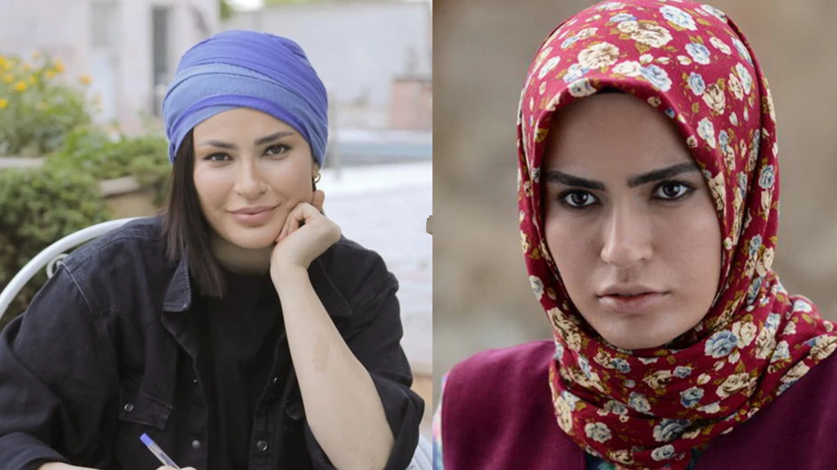 شیوا طاهری و همسر مو بلندش