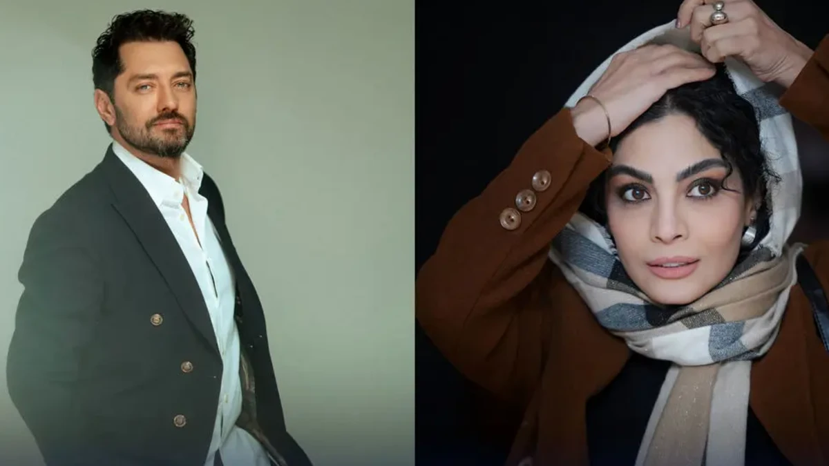 صحرا اسداللهی در باغ کتاب، بهرام رادان کنار کانگرو