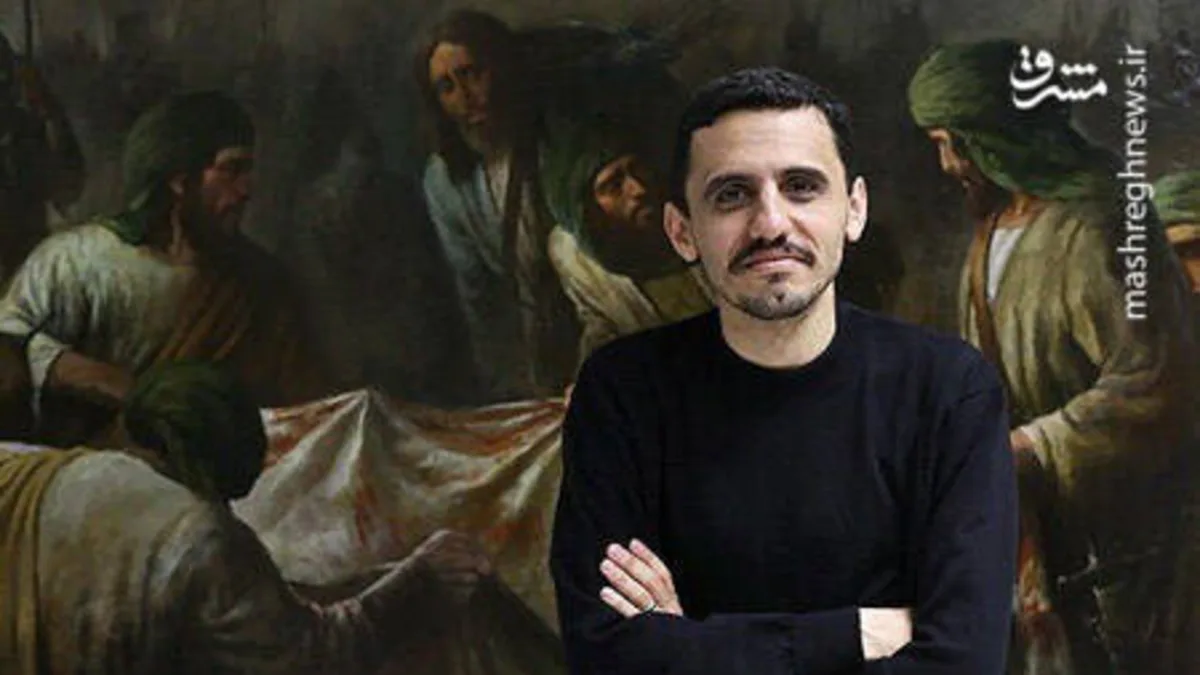 عکس رونمایی از اثر عاشورایی تازه روح‌الامین