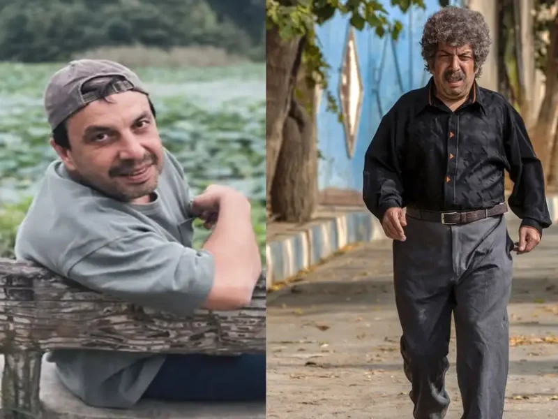 هوتن شکیبا و هادی حجازی‌فر در مراسم ختم پدر عباس جمشیدی‌فر