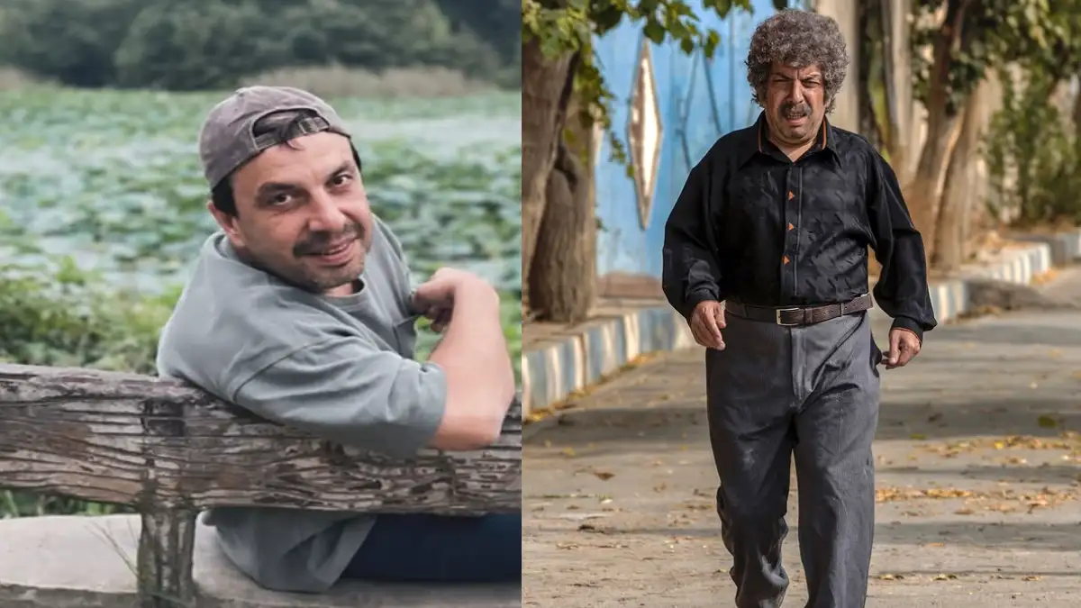 هوتن شکیبا و هادی حجازیفر در مراسم ختم پدر عباس جمشیدیفر