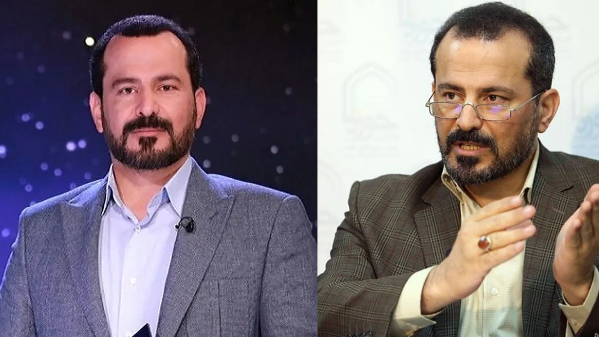 عباس موزون مجری برنامه «زندگی پس از زندگی» در کنار پسرانش