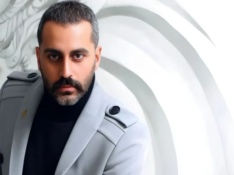 قاب جذاب علیرام نورایی در کنار همسرش در تولد پسرشون
