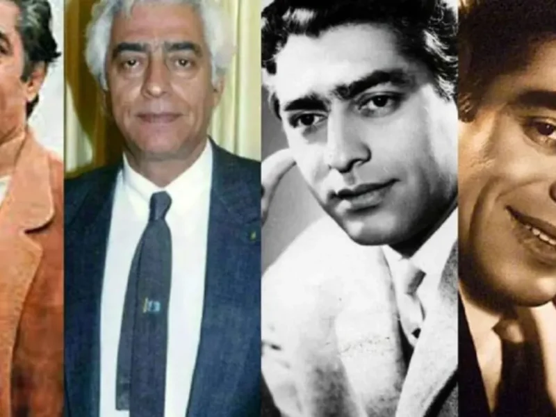 عکس محمد تقی کهنمویی و فردین در نمایی از فیلم مو طلایی شهر ما سال 1344