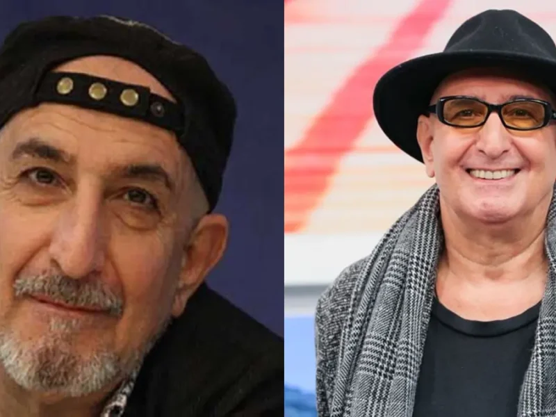 فرهاد آئیش بازیگر حاج ناصر ملک «طوبی» با همسرش