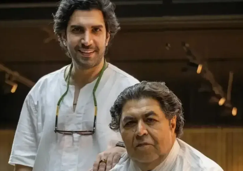 فرهاد اصلانی و ارسطو خوش رزم در پشت صحنه سریال از یاد رفته 2