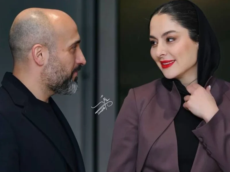 عکس دو نفره عاشقانه "مارال بنی‌آدم" و همسرش در مراسم اکران پروین