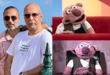 تولد محمد بحرانی در شب پاییزی کنار الناز شاکردوست در پشت صحنه عروس چشمه