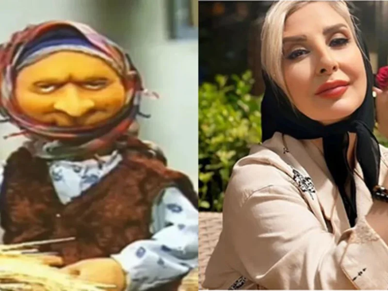 مراحل گریم مرجانه گلچین به سبک مادربزرگِ مجموعه خاطره انگیز خونه مادربزرگه