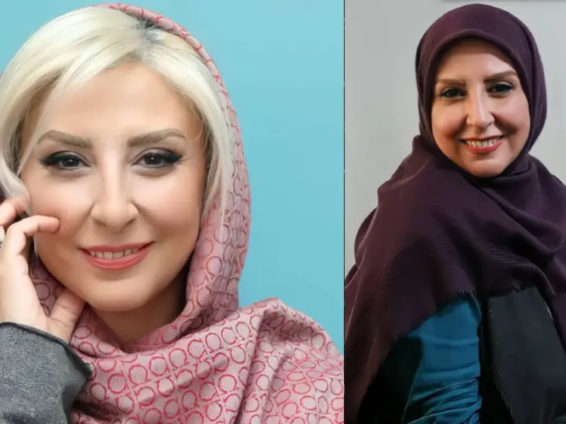 عکس جدید مرجانه گلچین بازیگر بامداد خمار با کت و شلوار آبی در مراسم عروسی