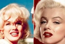 عکس جوانی «مرلین مونرو» همراه با یک اسلحه در کالیفرنیا؛ سال 1324