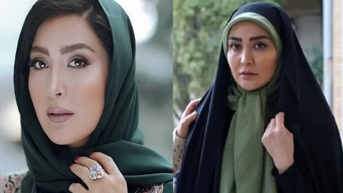ژست و پوشش خاص «مریم معصومی» در یک کتابفروشی