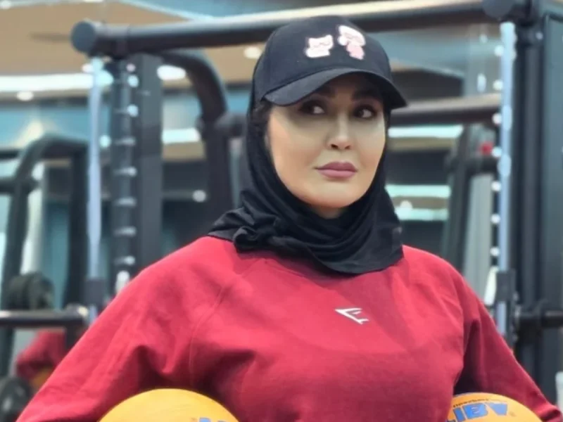 تصویر جذاب بازیگر زن ایرانی در باشگاه بدنسازی