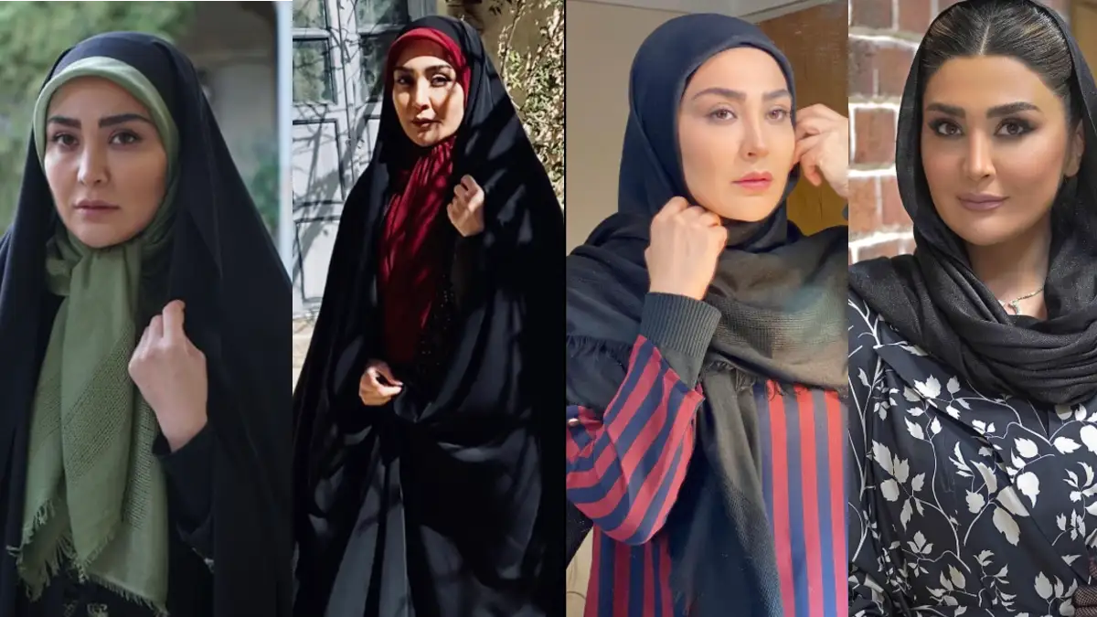 عکس هوش مصنوعی مریم معصومی با بغل کردن عکس کودکیش