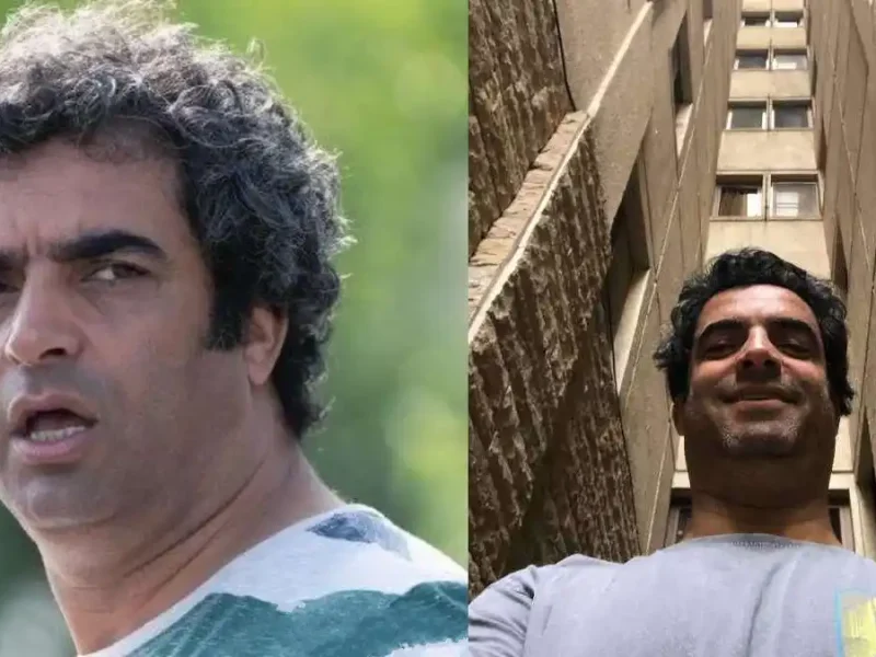 شباهت زیاد منوچهر هادی و برادرش سعید در پشت صحنه نیسان آبی