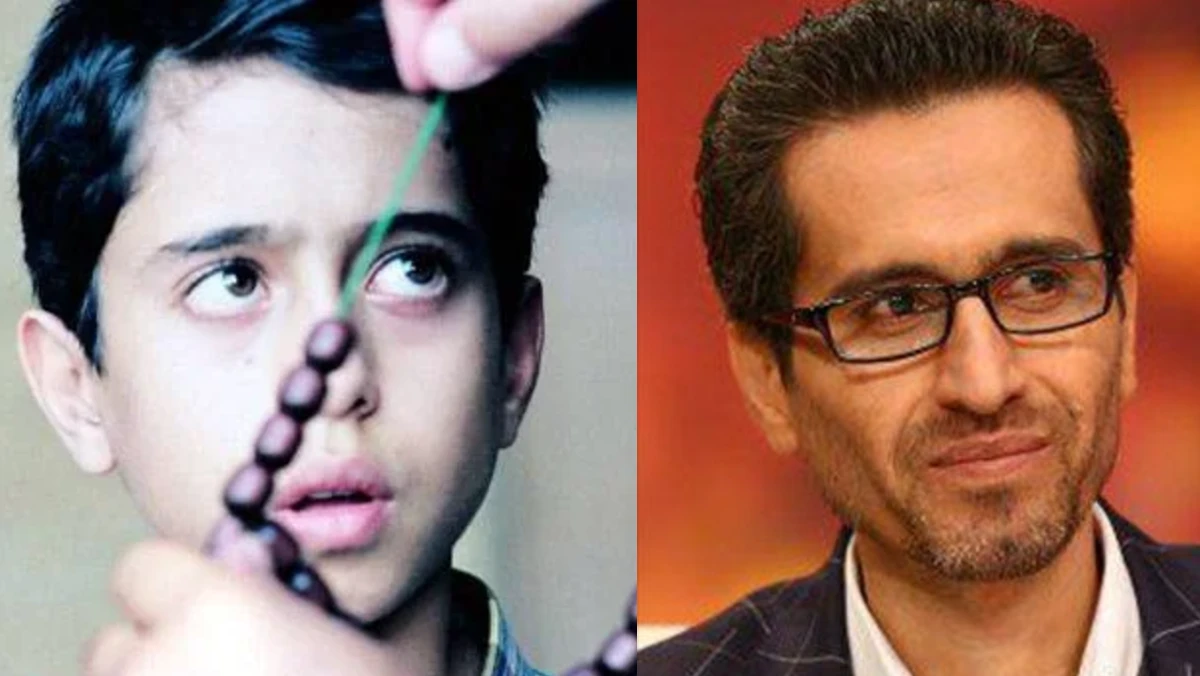 مهدی باقربیگی بازیگر «قصه های مجید» همراه همسر و فرزندانش