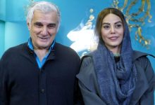 مهدی هاشمی و همسرش در پشت صحنه فیلم مرد ایده آل