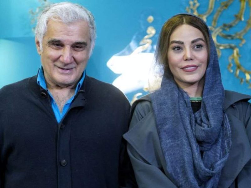 مهدی هاشمی و همسرش در پشت صحنه فیلم مرد ایده آل