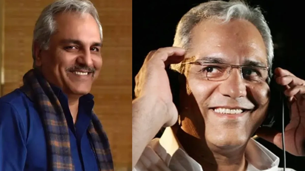 مهران مدیری و نگار پیل آرام در پشت صحنه