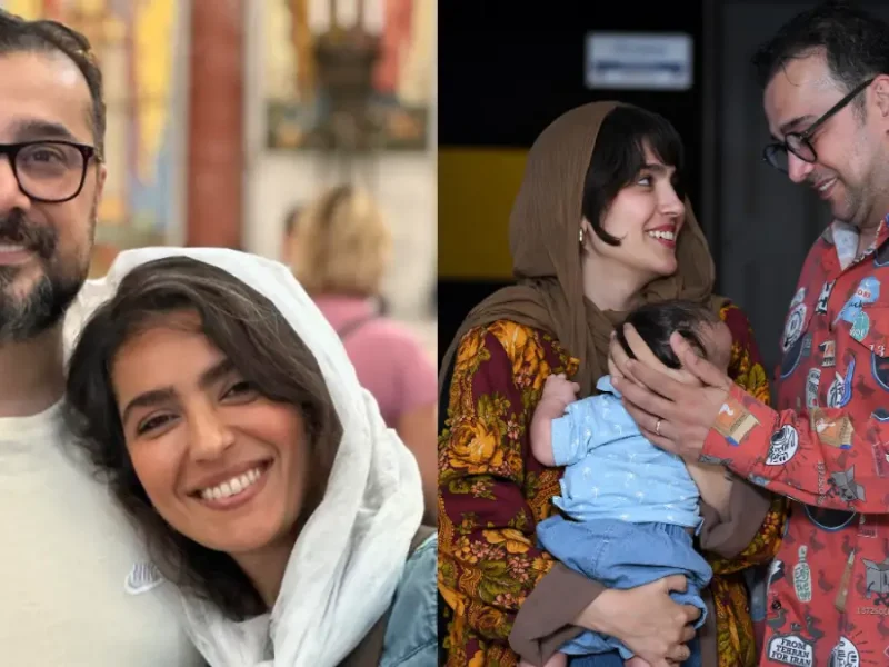 عکس جدید مونا کرمی و سپند امیرسلیمانی در کنار فرزندشان