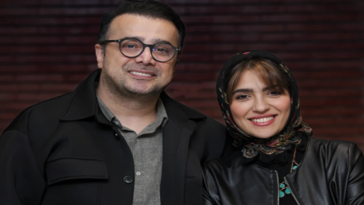 تصویر عاشقانه سپند امیرسلیمانی و مونا کرمی؛ ست مشکی چرم جذاب