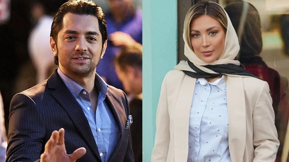 سلفی آسانسوری مینا مختاری با همسرش