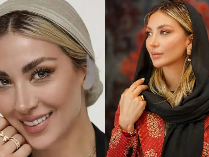 گردنبند زیبا و عتیقه مینا مختاری همسر هنرمند بهرام رادان