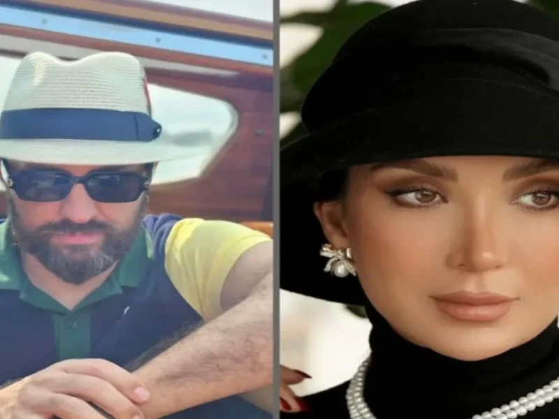 تصویر جدید دو نفره مینا مختاری و فرزندش پسر کوچولوی بهرام رادان