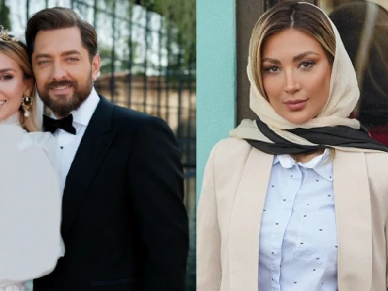 عکس دو نفره مینا مختاری با نسخه کوچولوی همسرش؛ شیطنت های جان بچه بهرام رادان