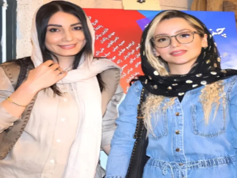 استایل جدید و قشنگ نازنین بیاتی در کنار سمیرا حسن پور افتتاحیه نمایشگاه در شیراز