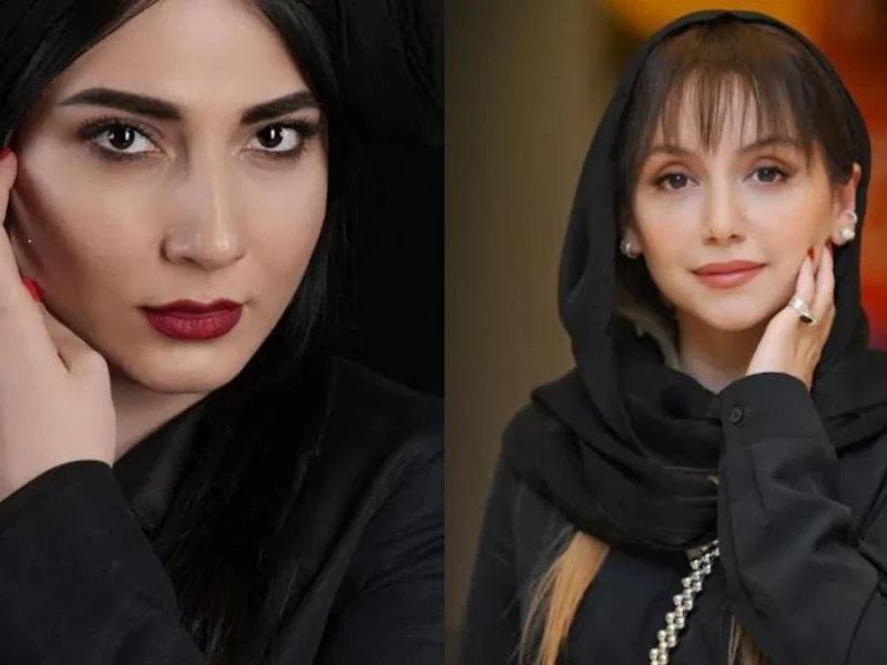 نازنین بیاتی و سمیرا حسن پور در نمایشگاه