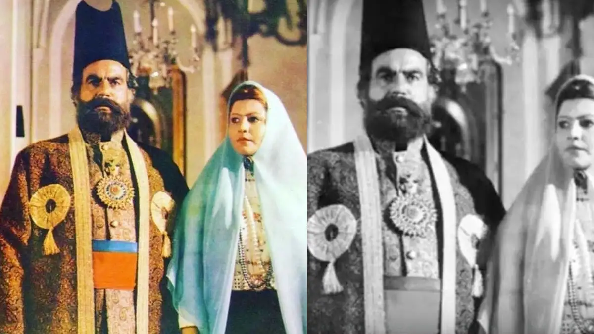 عکس دلکش در 29 سالگی و در کنار ناصر ملک مطیعی؛ سال 1332