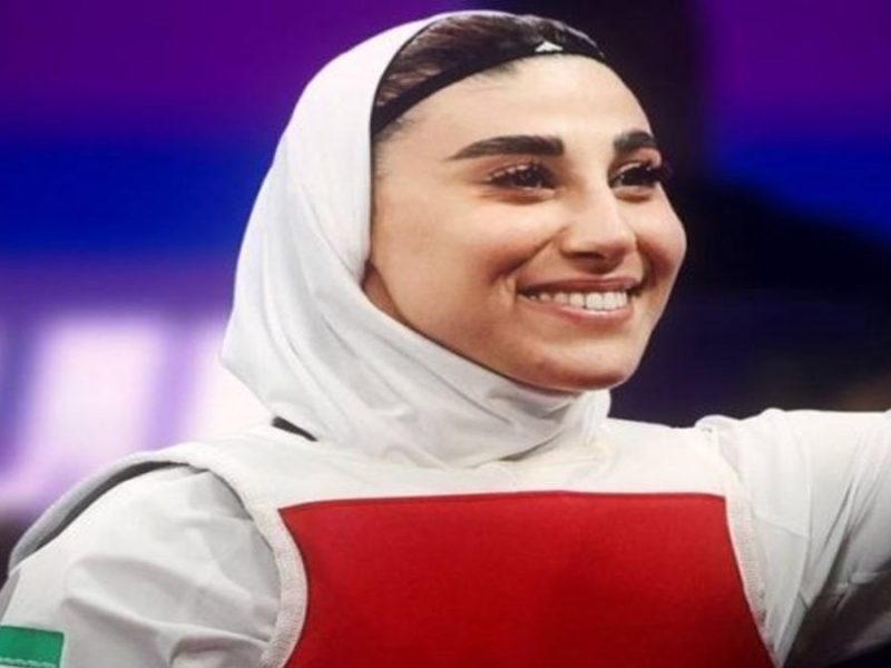 ناهید کیانی در تمرین تکواندو