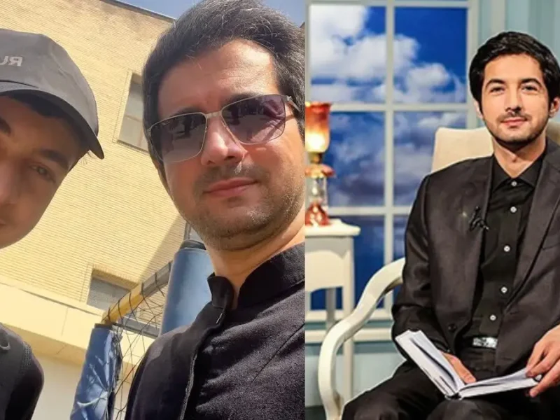تصویر روز | نجم الدین شریعتی مجری برنامههای زلال احکام در کنار همسر و پسرش نجم الدین شریعتی مجری برنامههای زلال احکام در کنار همسر و پسرش