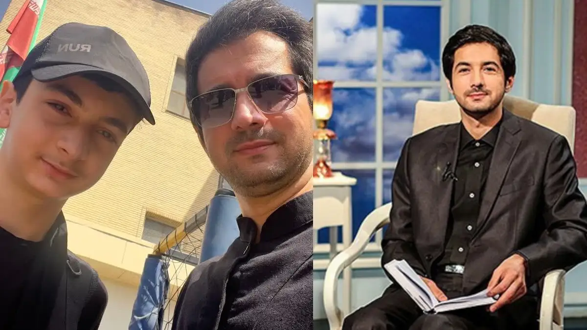 نجم الدین شریعتی مجری برنامههای زلال احکام در کنار همسر و پسرش
