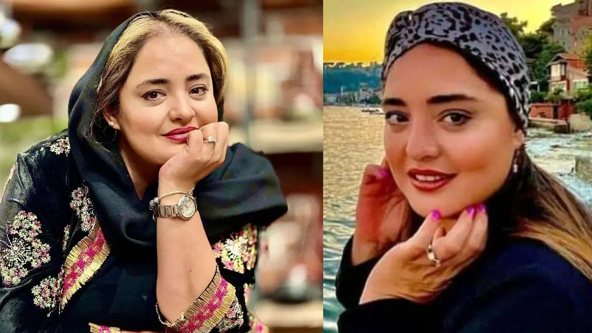 نرگس محمدی و مادرش به همراه خواهرانش در ارتفاعات در بند
