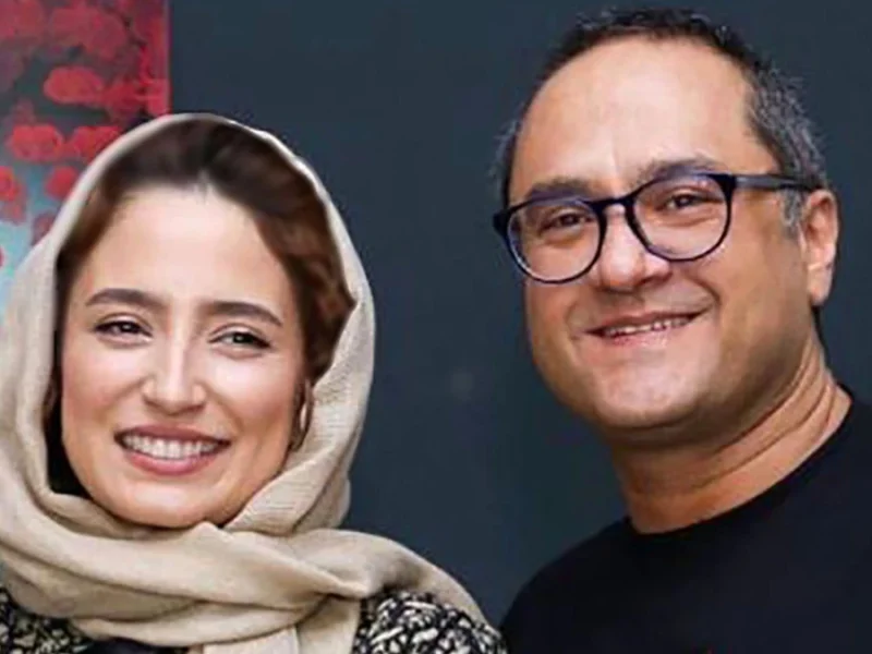 ست شال و عینک نگار جواهریان در کنار همسرش رامبد جوان