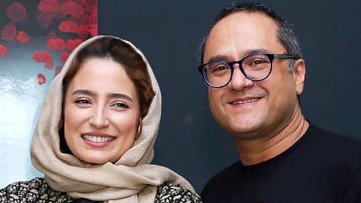 ست شال و عینک نگار جواهریان در کنار همسرش رامبد جوان