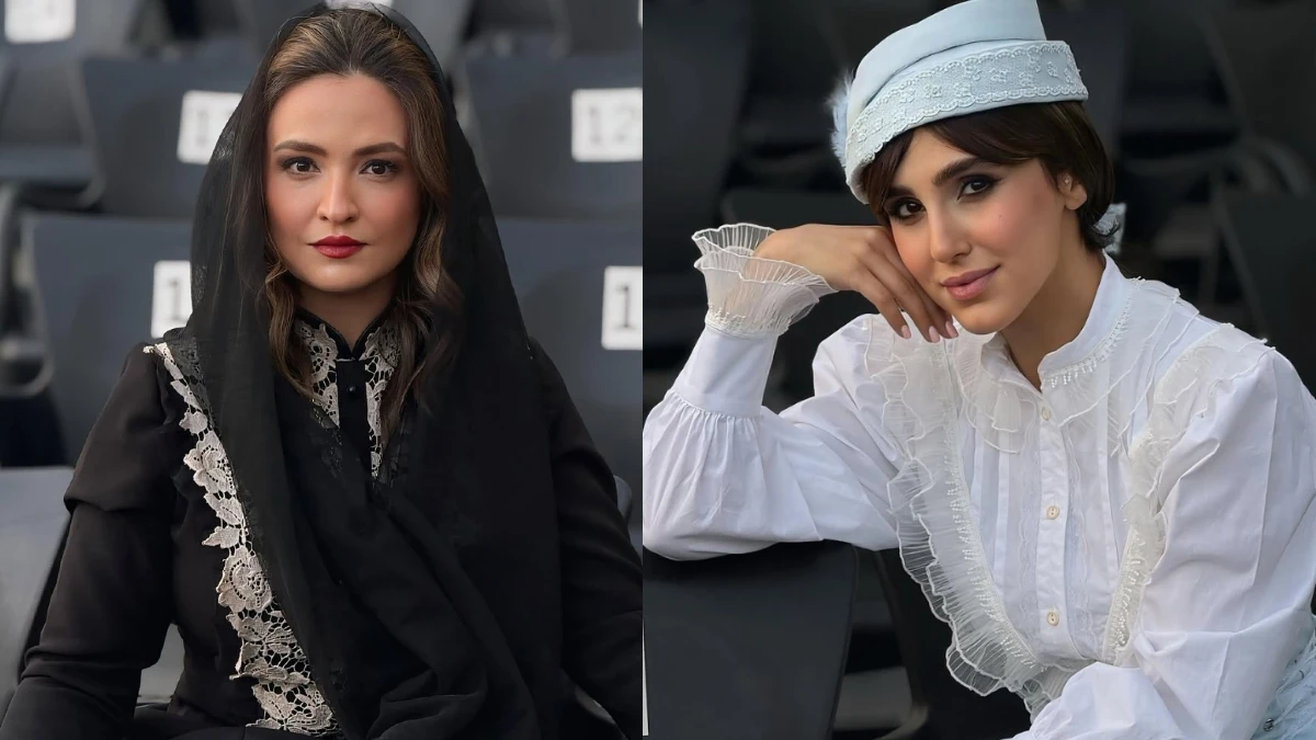 نگار نیک‌دل و گلاره عباسی در پشت صحنه تئاتر