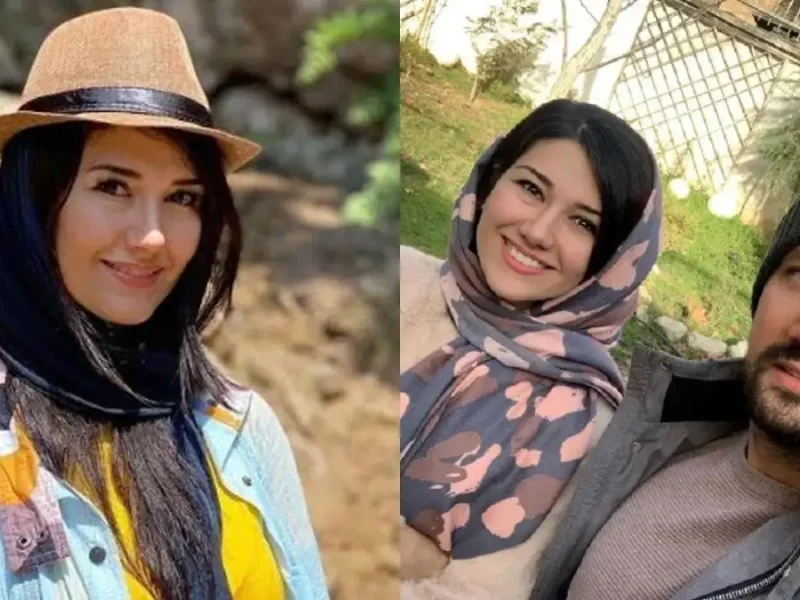 عکس جذاب نیلوفر استخری در حیاط خانه شان