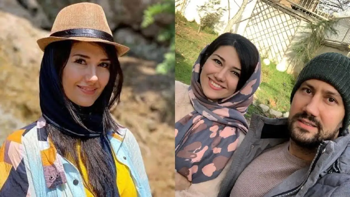 عکس جذاب نیلوفر استخری در حیاط خانه شان