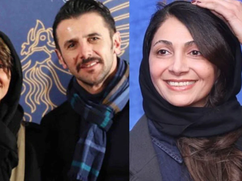 نیلوفر خوش خلق در کنار همسرش امین حیایی