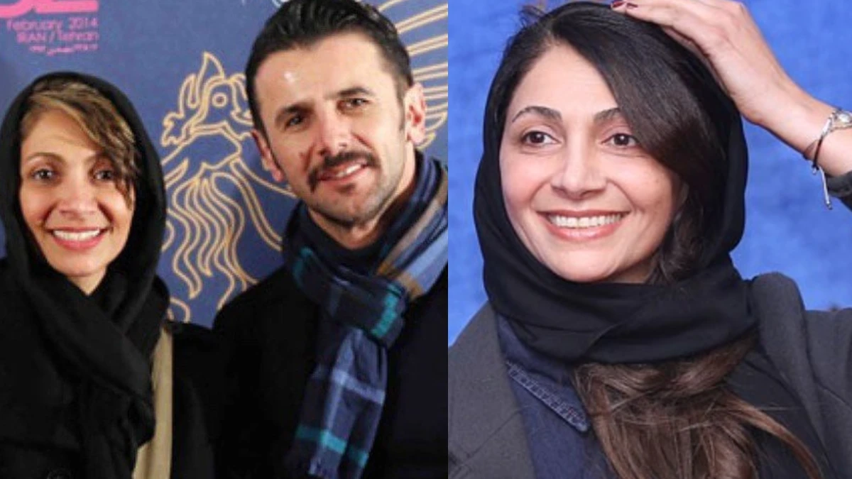 نیلوفر خوش خلق در کنار همسرش امین حیایی