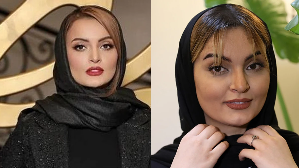 نیلوفر پارسا با ژست دیدنی در آتلیه عکاسی