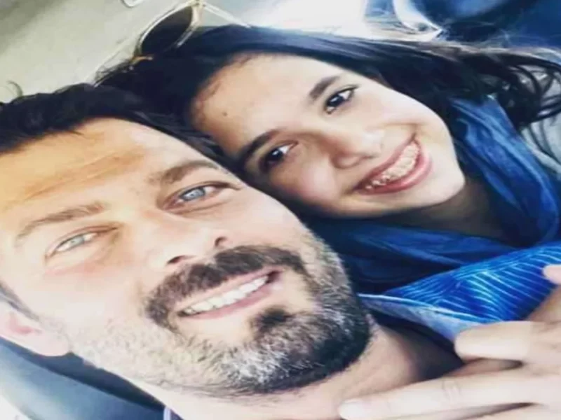 پژمان بازغی و دخترش بازیگر نقش وحید در سریال افرا