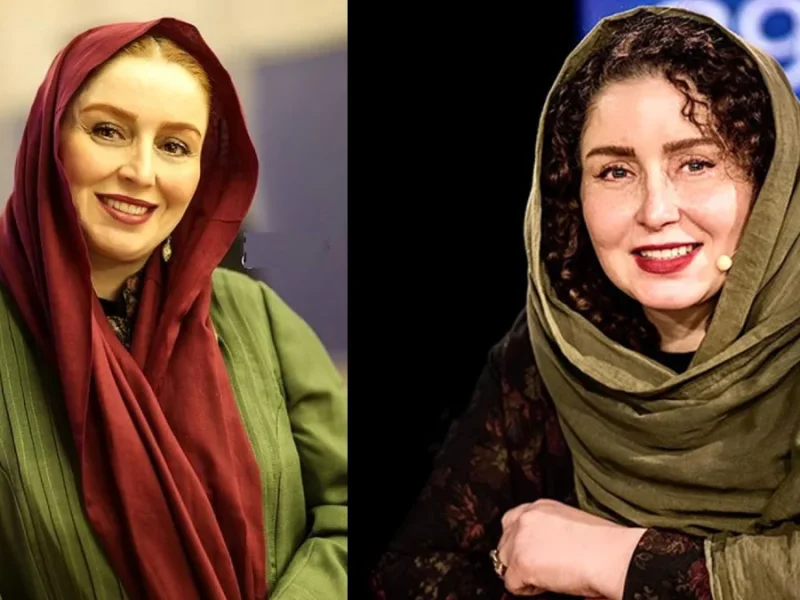 ژاله صامتی و دخترش در شهر شیراز
