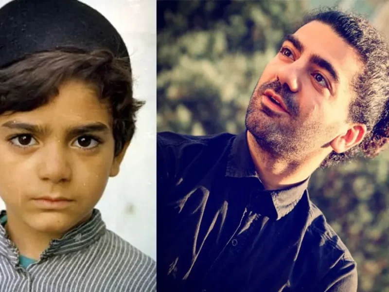 کاوه آهنگر بازیگر خردسال دهه هفتاد در کنار همسرش