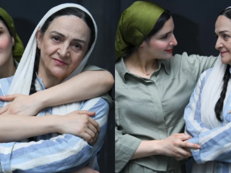 مادر دختری گلاب آدینه در کنار دخترش